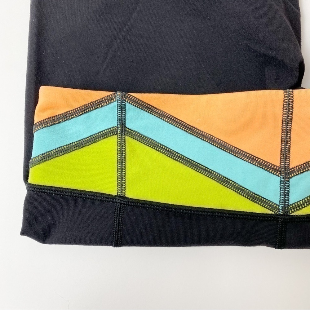 Lululemon Wunder Under Color Block Waist Crops - image 4